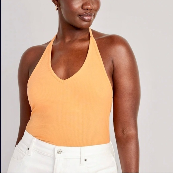 Cropped Halter tank top, Rib-Knit, V-Neck Top for Women, NWT OLD NAVY - Picture 3 of 7